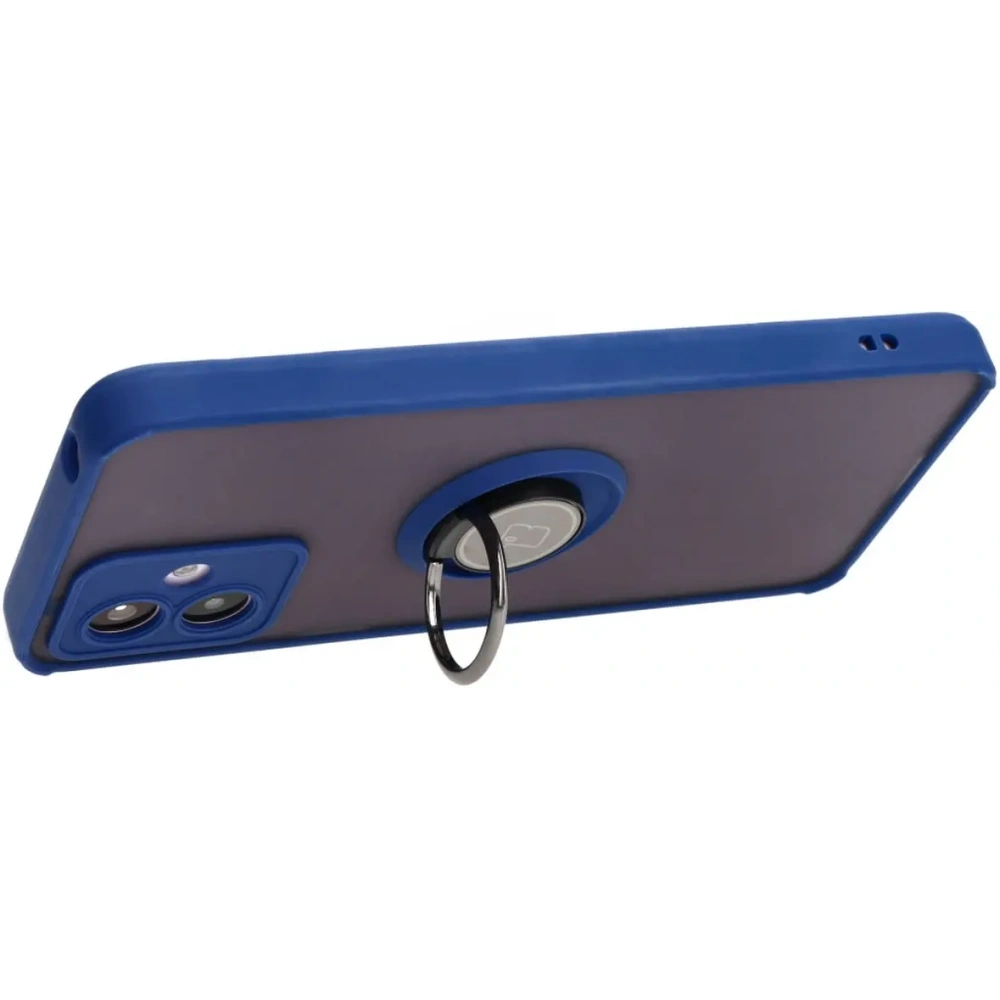Hurtownia GSM - Bizon Case Hybrid Ring Motorola Moto G14 füstös színben, tengerészkék kerettel - BIZ3902 - {ean13} - Hurt
