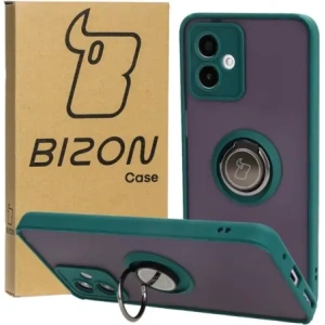 Hurtownia GSM - Bizon Case Hybrid Ring Motorola Moto G14 füstös színben, sötétzöld kerettel - BIZ3903 - {ean13} - Hurt