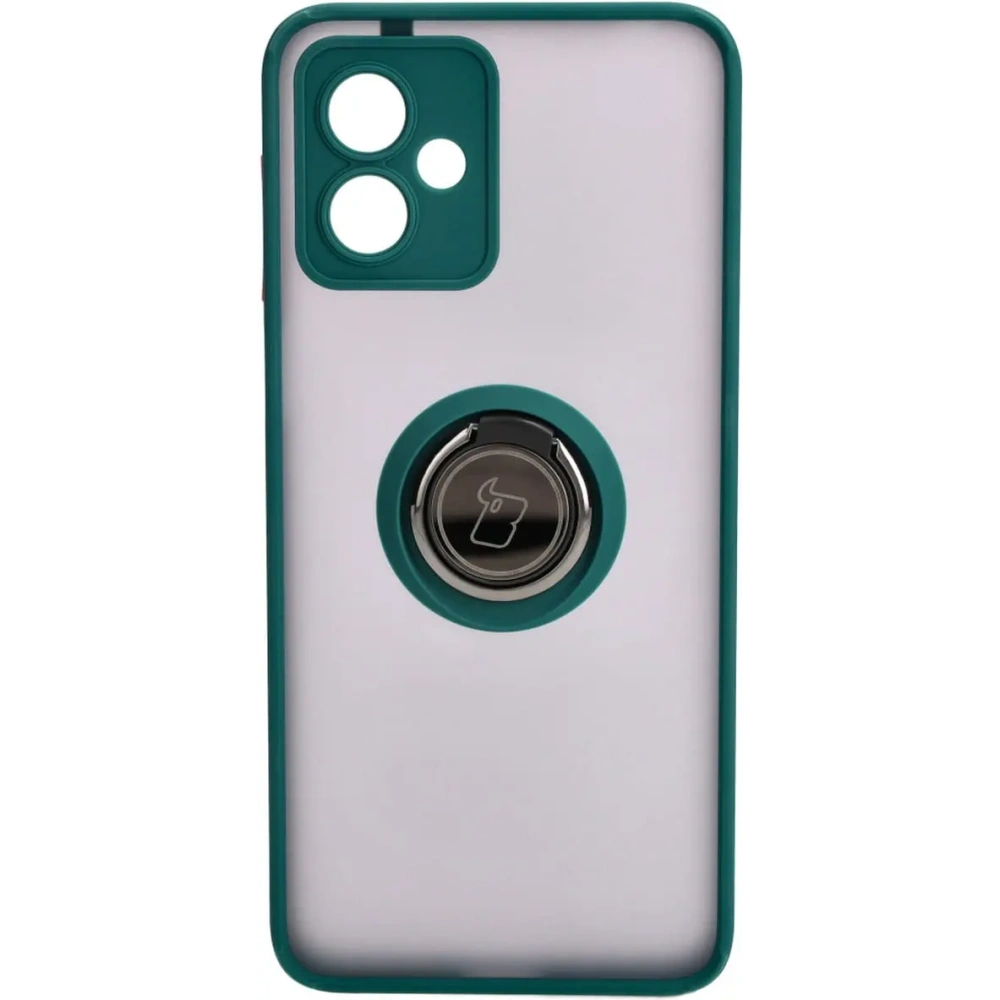 Hurtownia GSM - Etui s úchytem na prst Bizon Case Hybrid Ring pro Motorola Moto G14 kouřové s tmavě zeleným rámečkem - BIZ3903 - {ean13} - Hurt