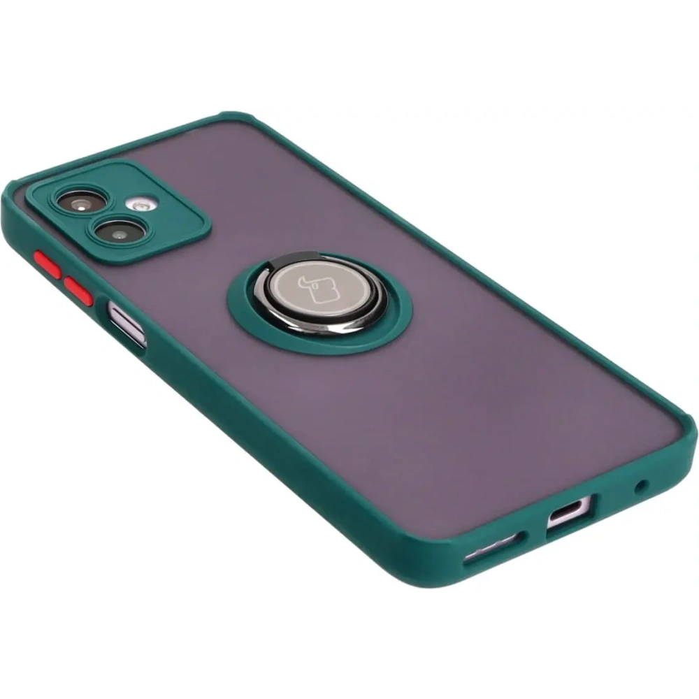 Hurtownia GSM - Etui s úchytem na prst Bizon Case Hybrid Ring pro Motorola Moto G14 kouřové s tmavě zeleným rámečkem - BIZ3903 - {ean13} - Hurt