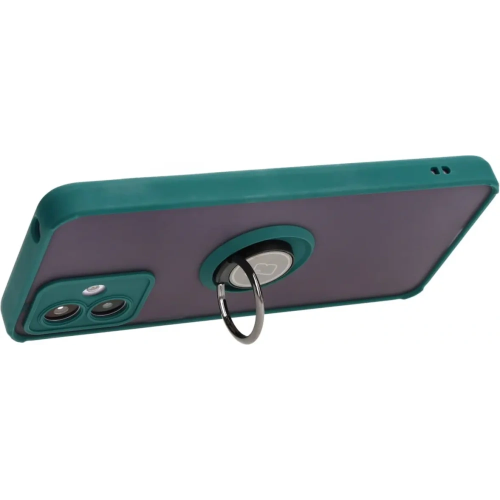 Hurtownia GSM - Etui s úchytem na prst Bizon Case Hybrid Ring pro Motorola Moto G14 kouřové s tmavě zeleným rámečkem - BIZ3903 - {ean13} - Hurt