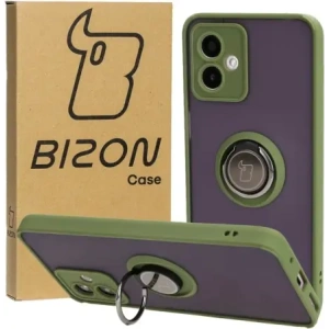 Hurtownia GSM - Bizon Case Hybrid Ring Motorola Moto G14 füstös színű, zöld kerettel - BIZ3904 - {ean13} - Hurt