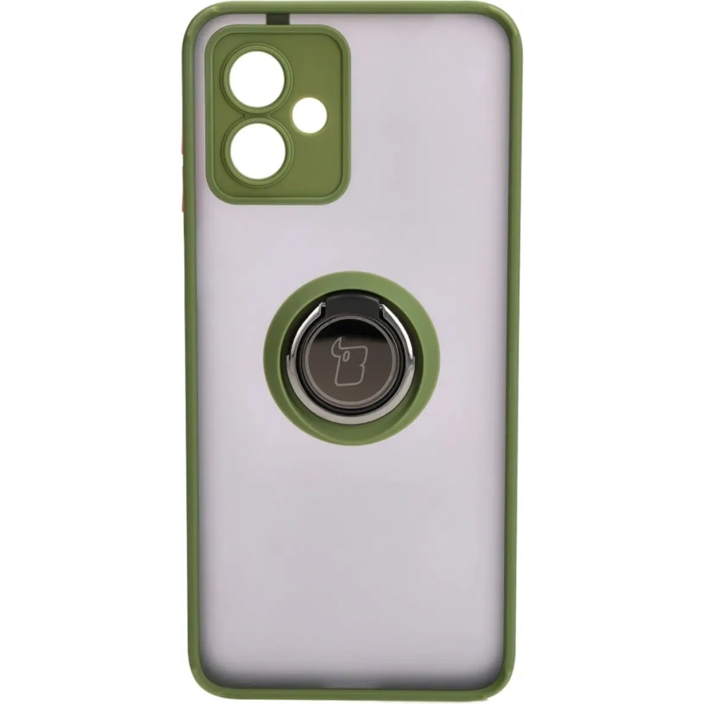 Hurtownia GSM - Bizon Case Hybrid Ring Motorola Moto G14 füstös színű, zöld kerettel - BIZ3904 - {ean13} - Hurt