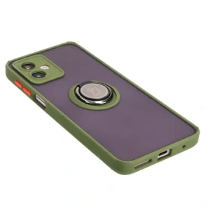 Hurtownia GSM - Bizon Case Hybrid Ring Motorola Moto G14 füstös színű, zöld kerettel - BIZ3904 - {ean13} - Hurt