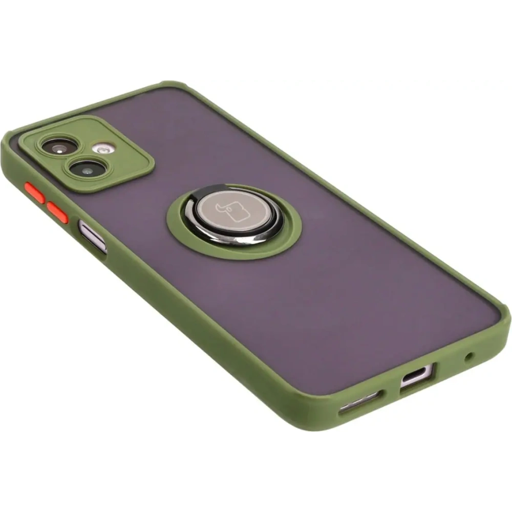 Hurtownia GSM - Bizon Case Hybrid Ring Motorola Moto G14 füstös színű, zöld kerettel - BIZ3904 - {ean13} - Hurt