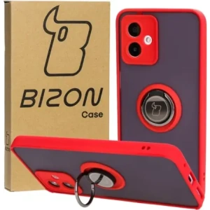 Hurtownia GSM - Bizon Case Hybrid Ring Motorola Moto G14 füstös piros kerettel - BIZ3905 - {ean13} - Hurt