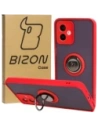 Bizon Case Hybrid Ring Motorola Moto G14 füstös piros kerettel