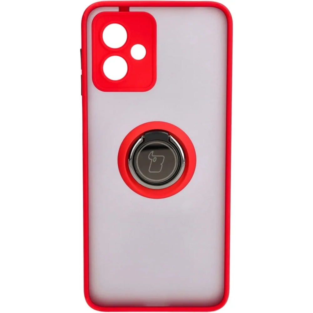 Hurtownia GSM - Etui s úchopem na prst Bizon Case Hybrid Ring pro Motorola Moto G14 kouřové s červeným rámečkem - BIZ3905 - {ean13} - Hurt