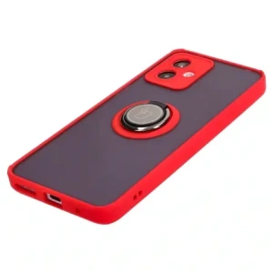 Hurtownia GSM - Etui s úchopem na prst Bizon Case Hybrid Ring pro Motorola Moto G14 kouřové s červeným rámečkem - BIZ3905 - {ean13} - Hurt