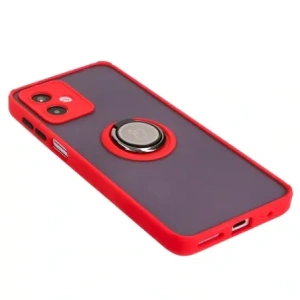 Hurtownia GSM - Bizon Case Hybrid Ring Motorola Moto G14 füstös piros kerettel - BIZ3905 - {ean13} - Hurt