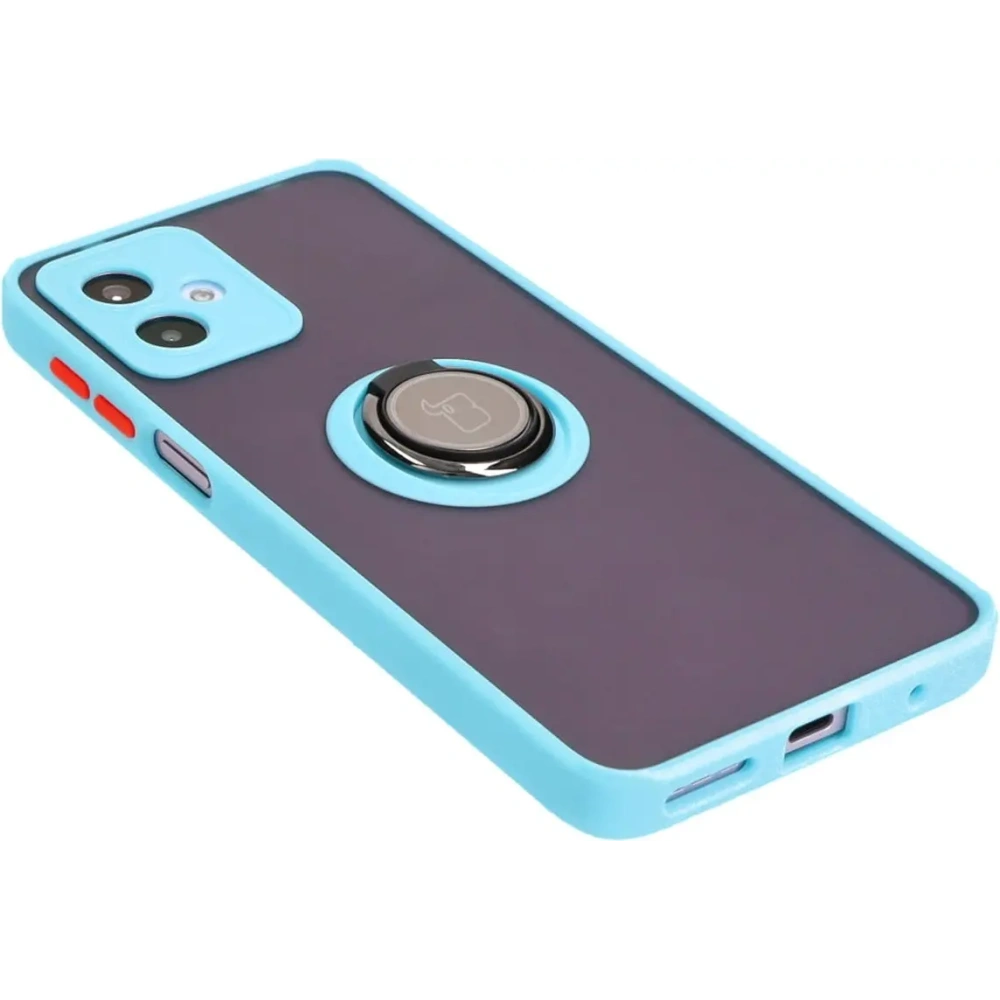 Hurtownia GSM - Bizon Case Hybrid Ring Motorola Moto G14 füstös színű, világoskék kerettel - BIZ3906 - {ean13} - Hurt