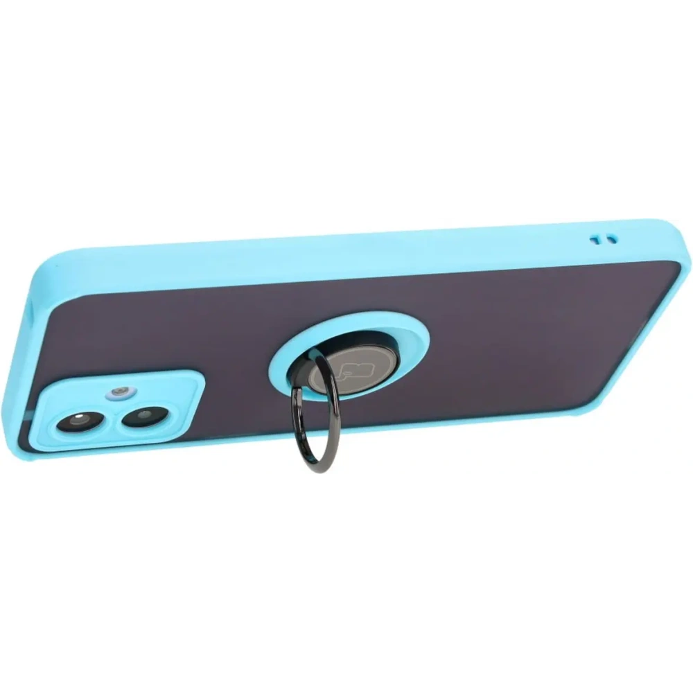 Hurtownia GSM - Bizon Case Hybrid Ring Motorola Moto G14 füstös színű, világoskék kerettel - BIZ3906 - {ean13} - Hurt