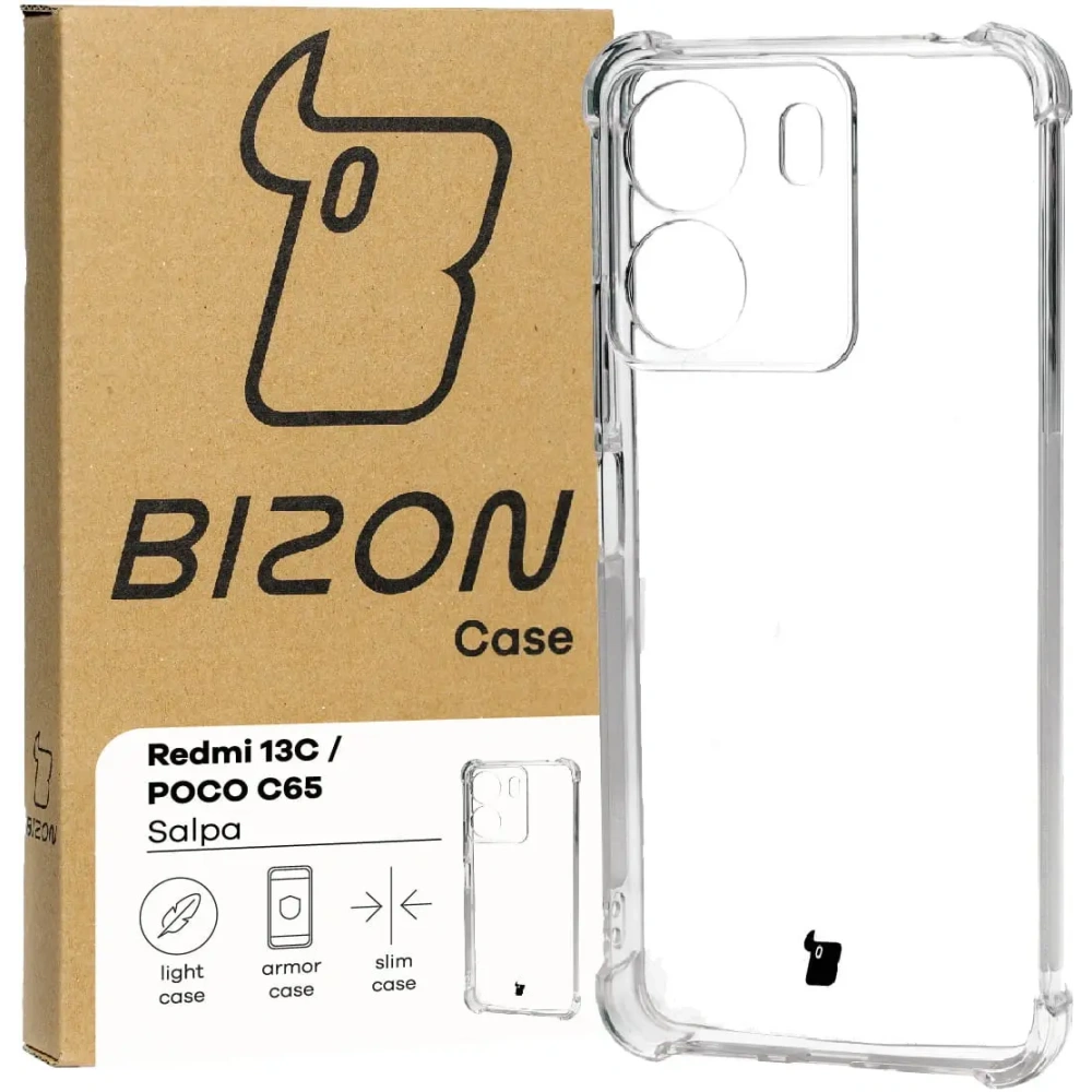 Hurtownia GSM - Bizon Case Salpa Xiaomi Redmi 13C / Xiaomi Poco C65 átlátszó - BIZ3908 - {ean13} - Hurt
