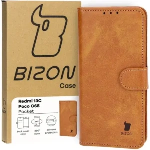 Hurtownia GSM - Etui z klapką Bizon Case Pocket do Xiaomi Redmi 13C / Xiaomi Poco C65 hnědé - BIZ3910 - {ean13} - Hurt