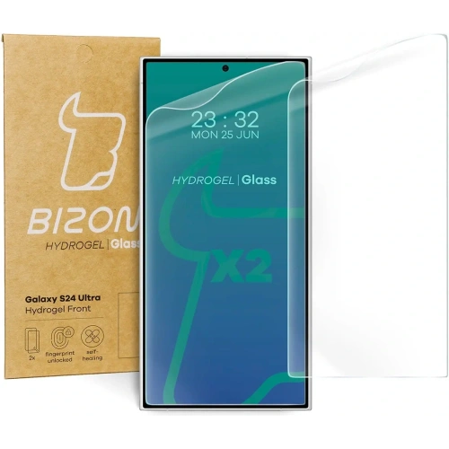 Folia hydrożelowa na ekran Bizon Glass Hydrogel Front do Samsung Galaxy S24 Ultra [2 PACK]