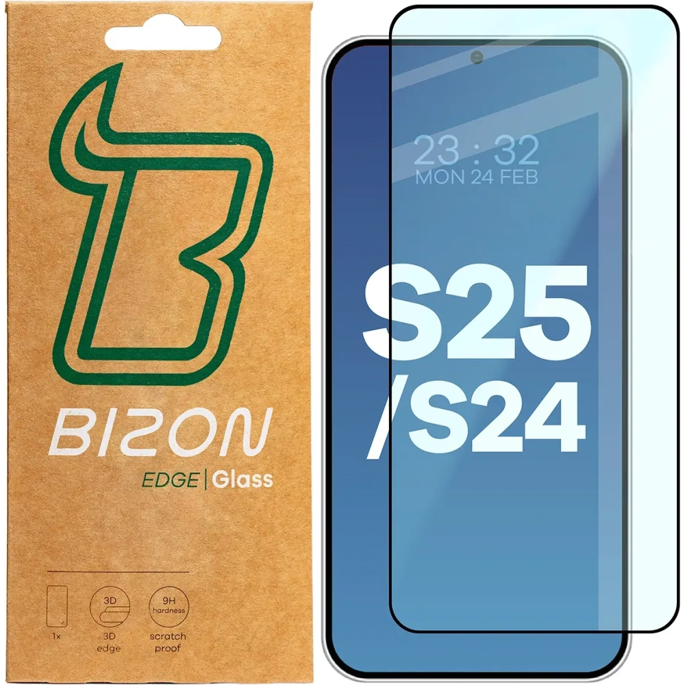 Hurtownia GSM - Sklo tvrzené Bizon Glass Edge 2 pro Samsung Galaxy S25 / S24 - BIZ3917 - {ean13} - Hurt