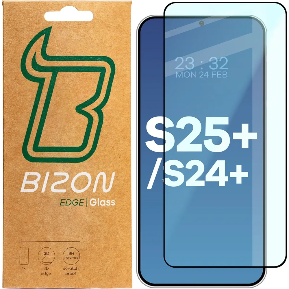 Hurtownia GSM - Szkło hartowane Bizon Glass Edge 2 do Samsung Galaxy S25 Plus / S24 Plus - BIZ3918 - {ean13} - Hurt