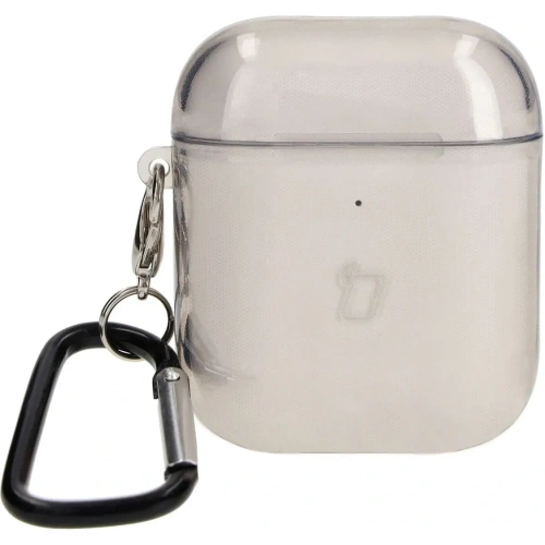 Etui Bizon Case Headphone Clear do Airpods 1/2 przezroczysto-czarne