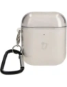Etui Bizon Case Headphone Clear do Airpods 1/2 przezroczysto-czarne