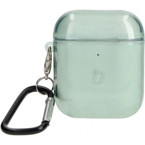 Etui Bizon Case Headphone Clear do Airpods 1/2 przezroczysto-zielone
