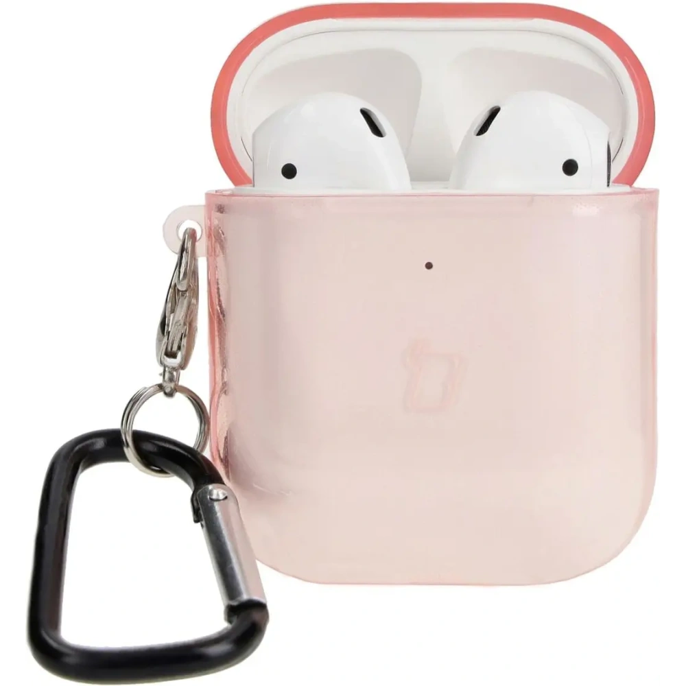 Hurtownia GSM - Etui Bizon Case Headphone Clear do Airpods 1/2 przezroczysto-różowe - BIZ3923 - {ean13} - Hurt