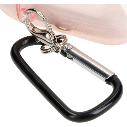 Etui Bizon Case Headphone Clear do Airpods 1/2 przezroczysto-różowe