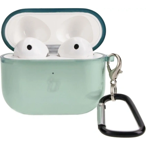 Etui Bizon Case Headphone Clear do Airpods 3 przezroczysto-zielone