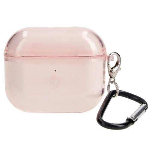 Etui Bizon Case Headphone Clear do Airpods 3 przezroczysto-różowe