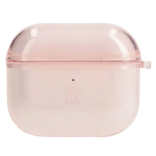 Etui Bizon Case Headphone Clear do Airpods 3 przezroczysto-różowe