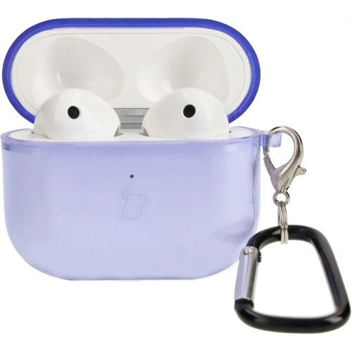 Etui Bizon Case Headphone Clear do Airpods 3 przezroczysto-fioletowe