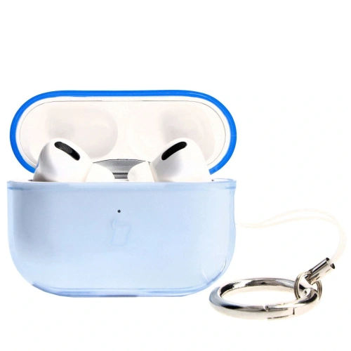 Etui Bizon Case Headphone Clear do Airpods Pro 2 przezroczysto-niebieskie