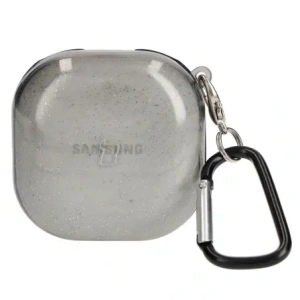 Hurtownia GSM - Etui Bizon Case Headphone Clear do Samsung Galaxy Buds Live / Pro / Buds2 / Buds2 Pro / Buds FE černé s třpytkami - BIZ3934 - {ean13} - Hurt