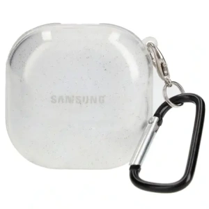 Hurtownia GSM - Etui Bizon Case Headphone Clear do Samsung Galaxy Buds Live / Pro / Buds2 / Buds2 Pro / Buds FE průhledné s glitry - BIZ3935 - {ean13} - Hurt