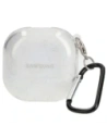 Etui Bizon Case Headphone Clear do Samsung Galaxy Buds Live / Pro / Buds2 / Buds2 Pro / Buds FE przezroczysto-brokatowe