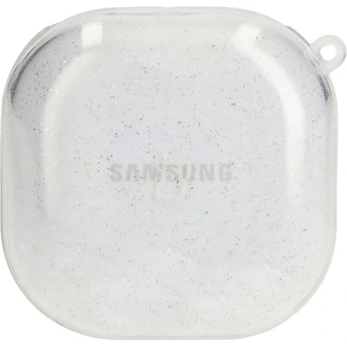 Etui Bizon Case Headphone Clear do Samsung Galaxy Buds Live / Pro / Buds2 / Buds2 Pro / Buds FE przezroczysto-brokatowe