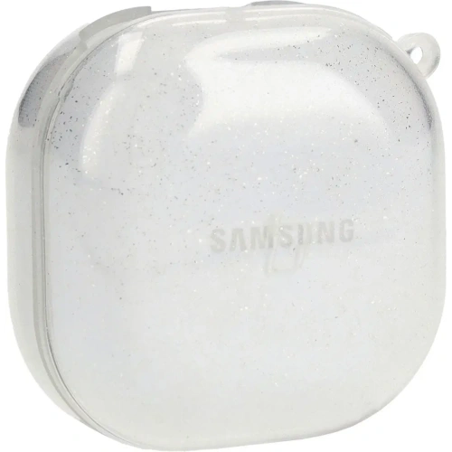 Etui Bizon Case Headphone Clear do Samsung Galaxy Buds Live / Pro / Buds2 / Buds2 Pro / Buds FE przezroczysto-brokatowe