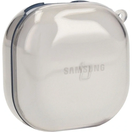 Etui Bizon Case Headphone Clear do Samsung Galaxy Buds Live / Pro / Buds2 / Buds2 Pro / Buds FE przezroczysto-czarne