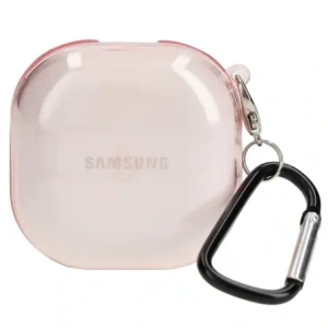 Hurtownia GSM - Etui Bizon Case Headphone Clear do Samsung Galaxy Buds Live / Pro / Buds2 / Buds2 Pro / Buds FE průhledně-růžové - BIZ3939 - {ean13} - Hurt