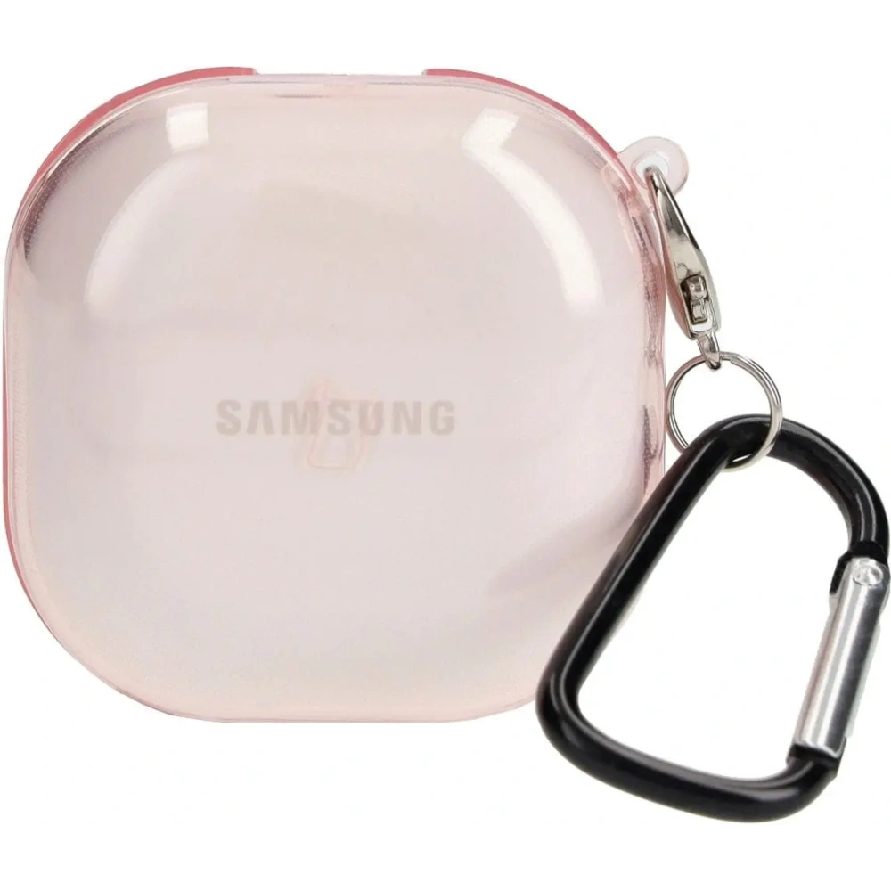 Hurtownia GSM - Etui Bizon Case Headphone Clear do Samsung Galaxy Buds Live / Pro / Buds2 / Buds2 Pro / Buds FE průhledně-růžové - BIZ3939 - {ean13} - Hurt