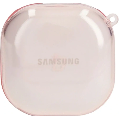 Etui Bizon Case Headphone Clear do Samsung Galaxy Buds Live / Pro / Buds2 / Buds2 Pro / Buds FE przezroczysto-różowe