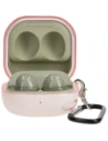 Etui Bizon Case Headphone Clear do Samsung Galaxy Buds Live / Pro / Buds2 / Buds2 Pro / Buds FE przezroczysto-różowe