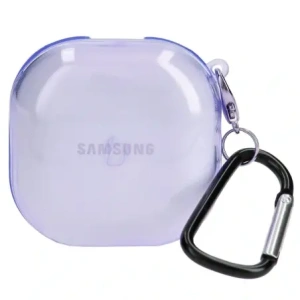 Hurtownia GSM - Etui Bizon Case Headphone Clear do Samsung Galaxy Buds Live / Pro / Buds2 / Buds2 Pro / Buds FE průhledně fialové - BIZ3940 - {ean13} - Hurt