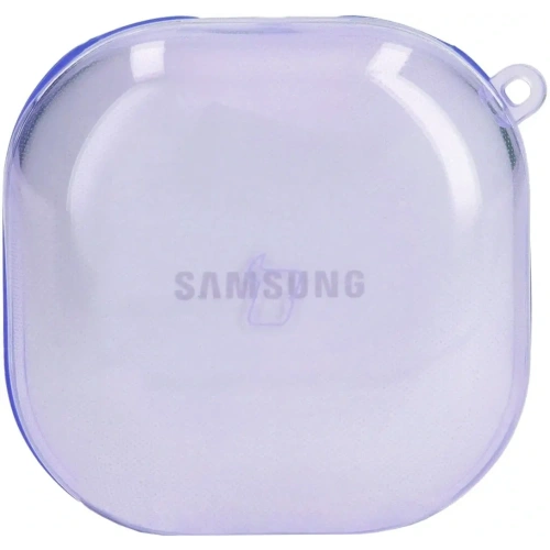 Etui Bizon Case Headphone Clear do Samsung Galaxy Buds Live / Pro / Buds2 / Buds2 Pro / Buds FE przezroczysto-fioletowe