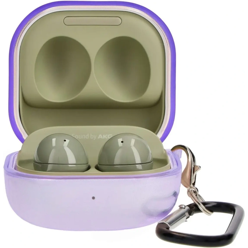 Hurtownia GSM - Bizon Caz Căști Clare Samsung Galaxy Buds Live / Pro / Buds2 / Buds2 Pro / Buds FE clar-purpurie - BIZ3940 - {ean13} - Hurt