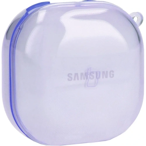 Etui Bizon Case Headphone Clear do Samsung Galaxy Buds Live / Pro / Buds2 / Buds2 Pro / Buds FE przezroczysto-fioletowe