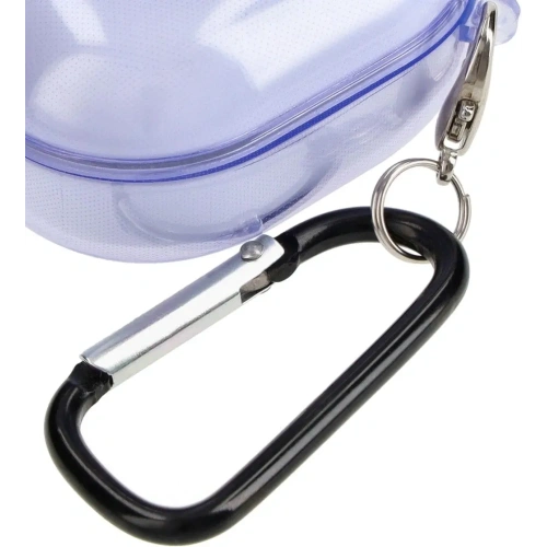 Etui Bizon Case Headphone Clear do Samsung Galaxy Buds Live / Pro / Buds2 / Buds2 Pro / Buds FE przezroczysto-fioletowe