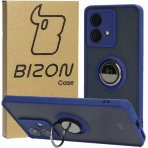Hurtownia GSM - Pouzdro s prstovým úchytem Bizon Case Hybrid Ring pro Motorola Edge 40 Neo kouřové s modrým rámem - BIZ3943 - {ean13} - Hurt