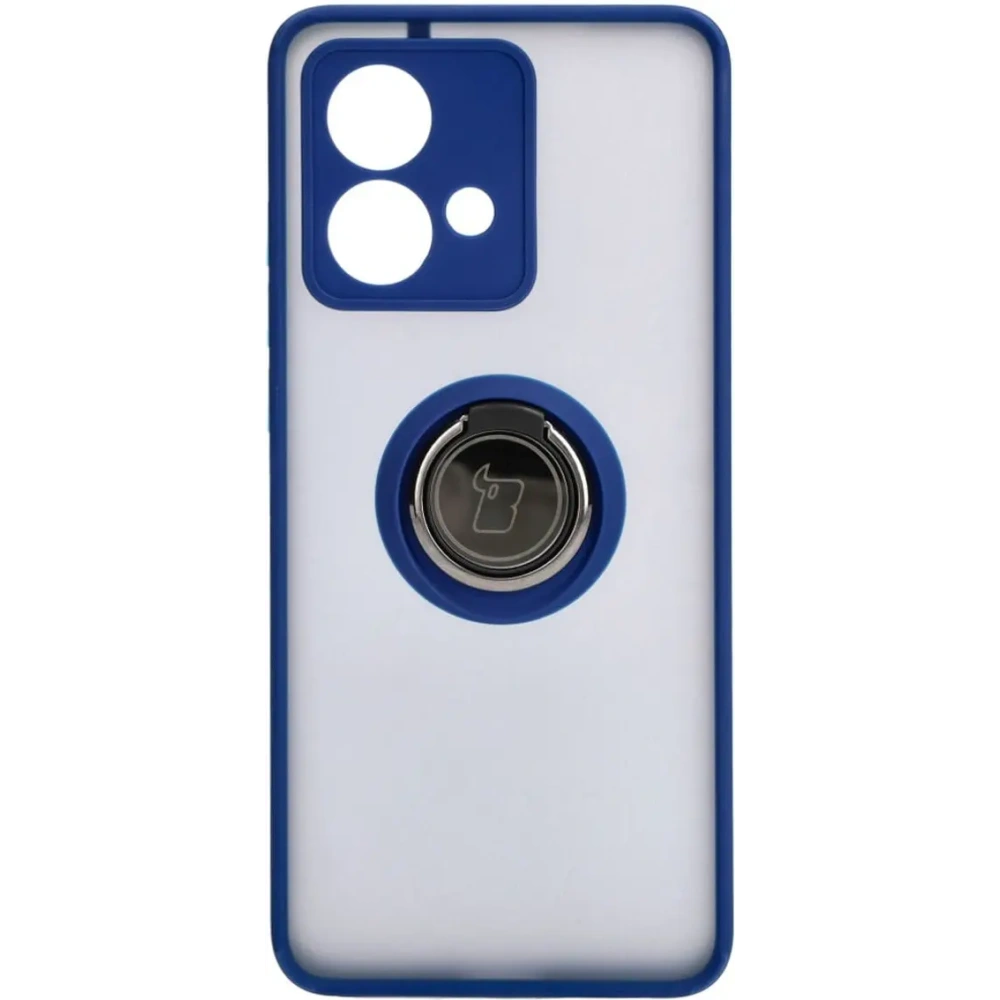 Hurtownia GSM - Bizon Case Hybrid Ring Motorola Edge 40 Neo rauchig mit einem navyblauen Rahmen - BIZ3943 - {ean13} - Hurt