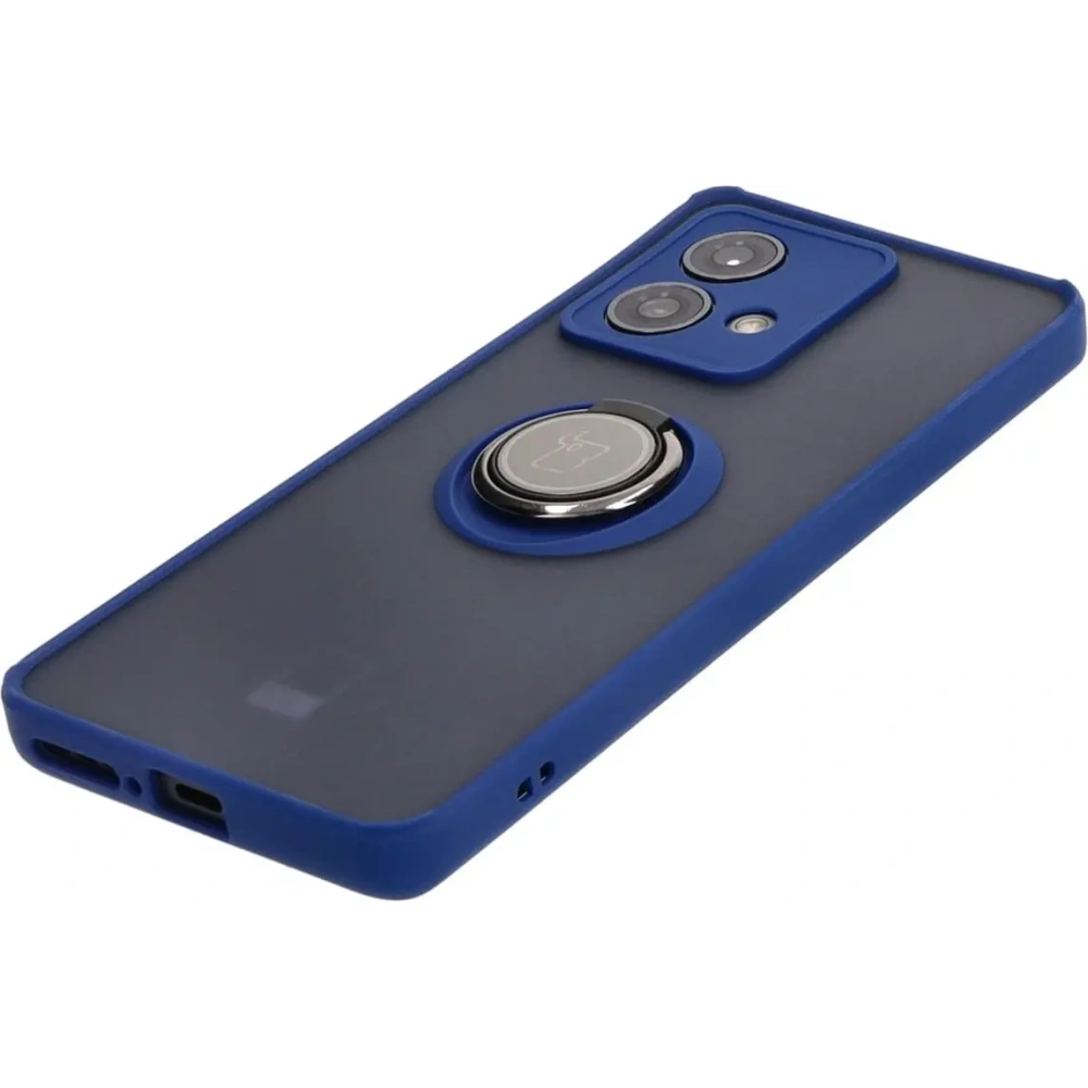 Hurtownia GSM - Bizon Case Hybrid Ring Motorola Edge 40 Neo rauchig mit einem navyblauen Rahmen - BIZ3943 - {ean13} - Hurt
