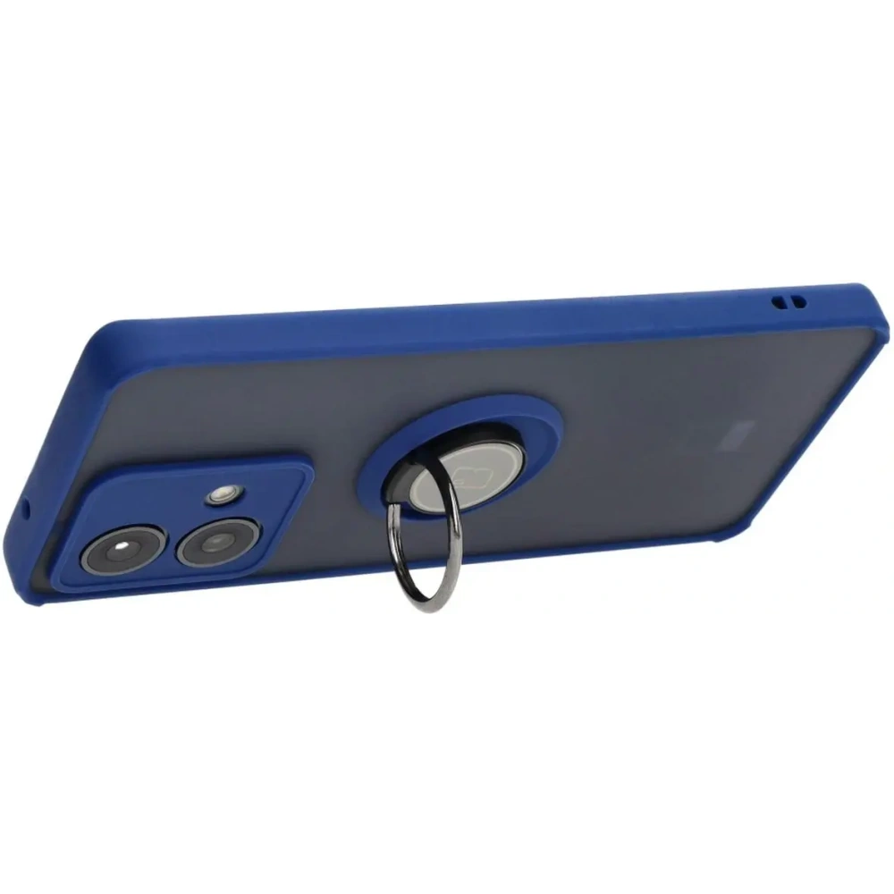 Hurtownia GSM - Bizon Case Hybrid Ring Motorola Edge 40 Neo rauchig mit einem navyblauen Rahmen - BIZ3943 - {ean13} - Hurt